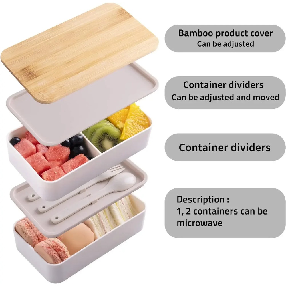 Adult Bento Lunch Box, 2-Tier  - огляд і ціна Food Storage 30 Years