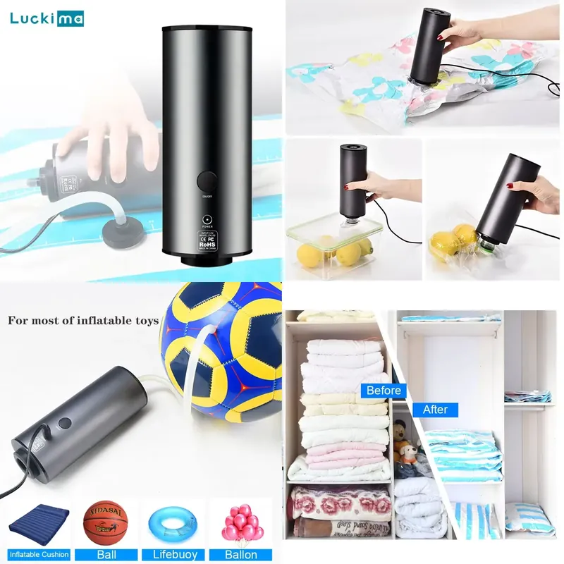 2 In 1 Portable Air Vacuum Mac - огляд і ціна Food Storage Vacuum Pump