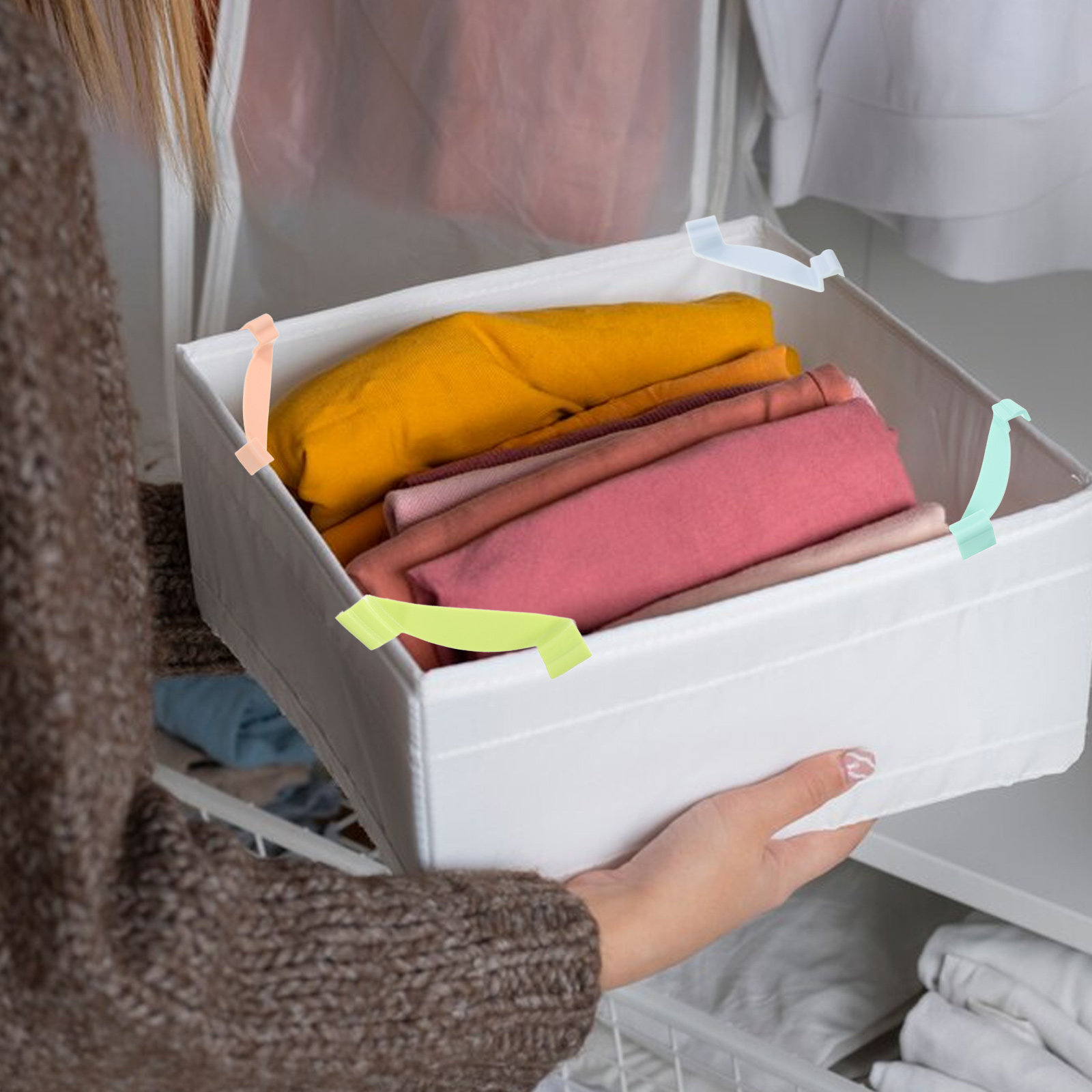 8Pcs Storage Bin Stacking Clip - огляд і ціна Stackable Pantry Bin