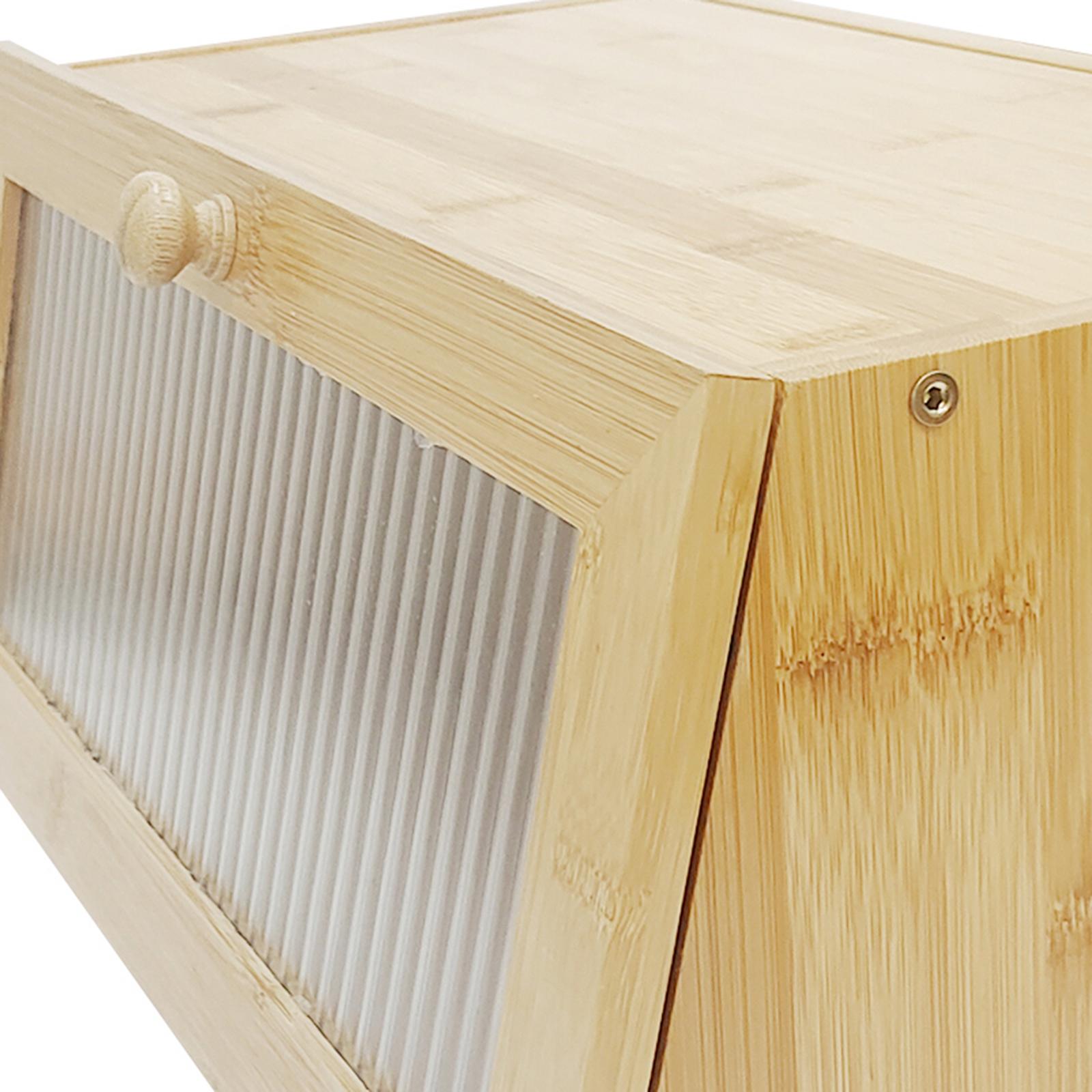 Rectangular Bamboo Bread Bin w - огляд і ціна Bread Box Bamboo